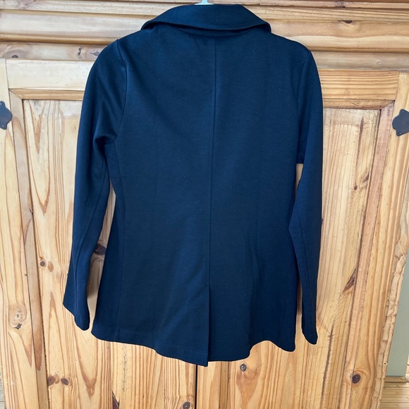Hem and Thread Blazer Black Button Double Breasted Pockets Women's Jacket Medium - Picture 2 of 7